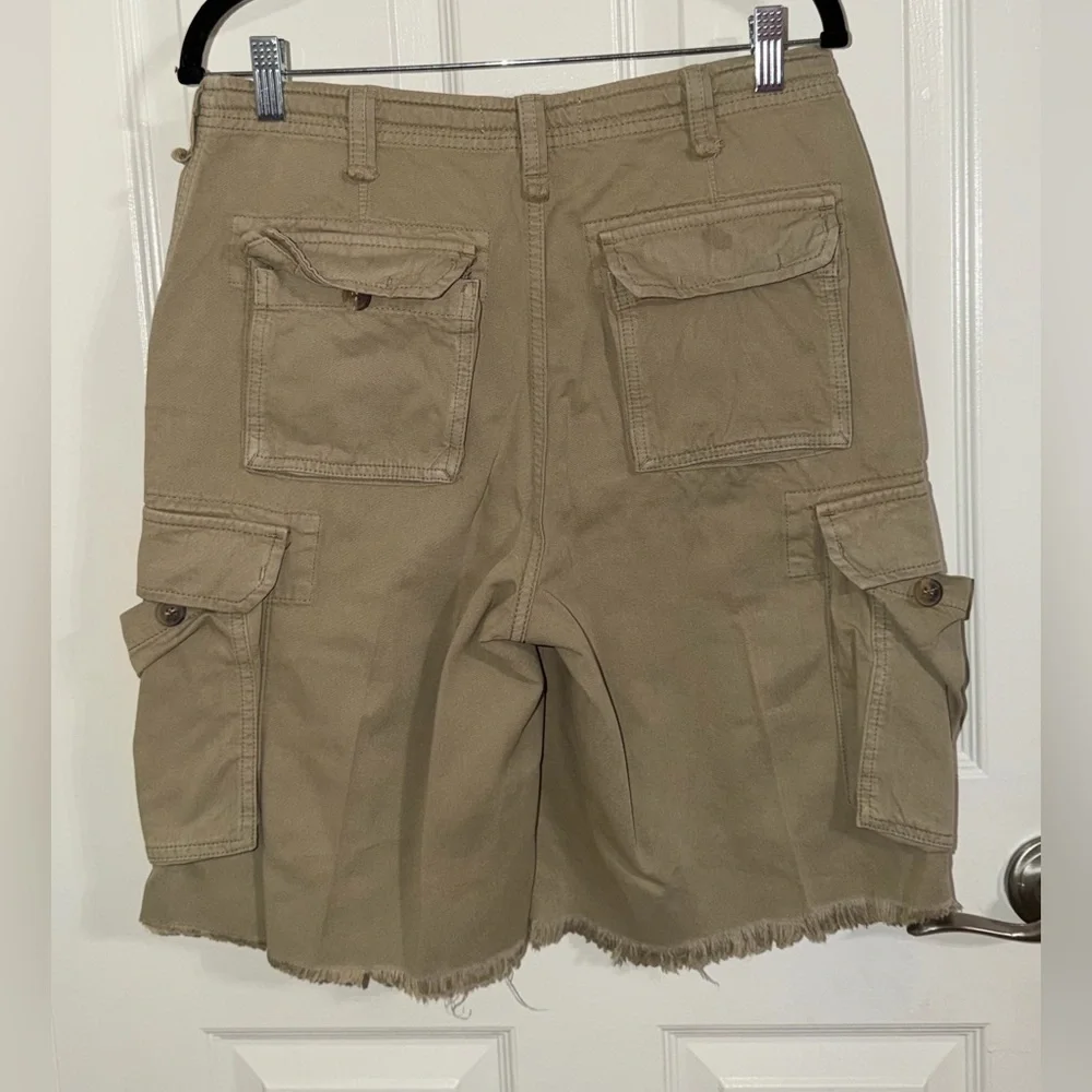Zara Khaki Cargo Shorts Women Size 6